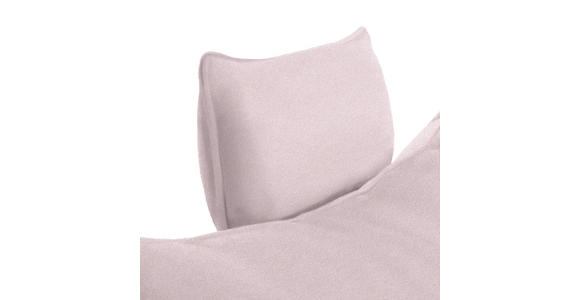 ECKSOFA in Mikrofaser Altrosa 292/176 cm - Schwarz/Altrosa, MODERN, Textil/Metall (292/176cm) - Carryhome