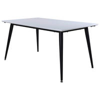 MATBORD i metall, plast 150/90/76 cm   - vit/svart, Design, metall/plast (150/90/76cm) - Livetastic