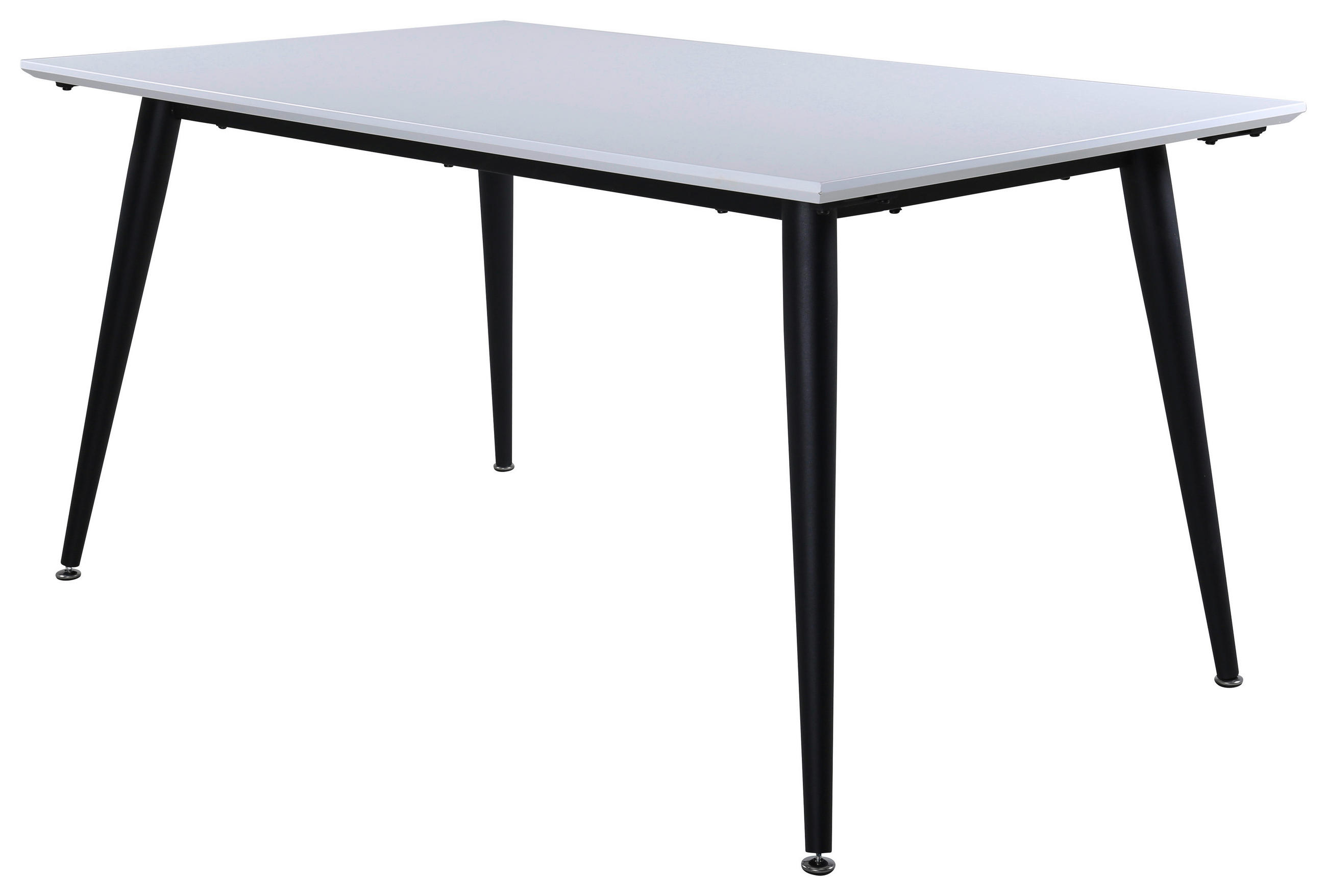Livetastic Esstisch Schwarz, Weiß 90x76x150 cm