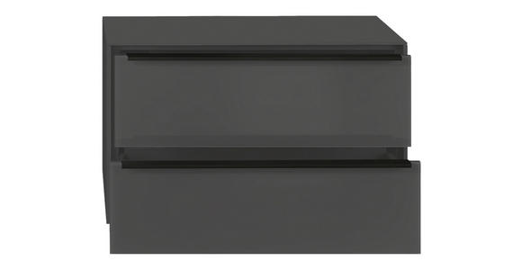 GARDEROBENBANK  in 72/50/32 cm  - Anthrazit/Schwarz, Design, Glas/Metall (72/50/32cm) - Novel