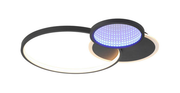 LED-DECKENLEUCHTE 55/45/7,5 cm - Schwarz, LIFESTYLE, Kunststoff/Metall (55/45/7,5cm) - Novel