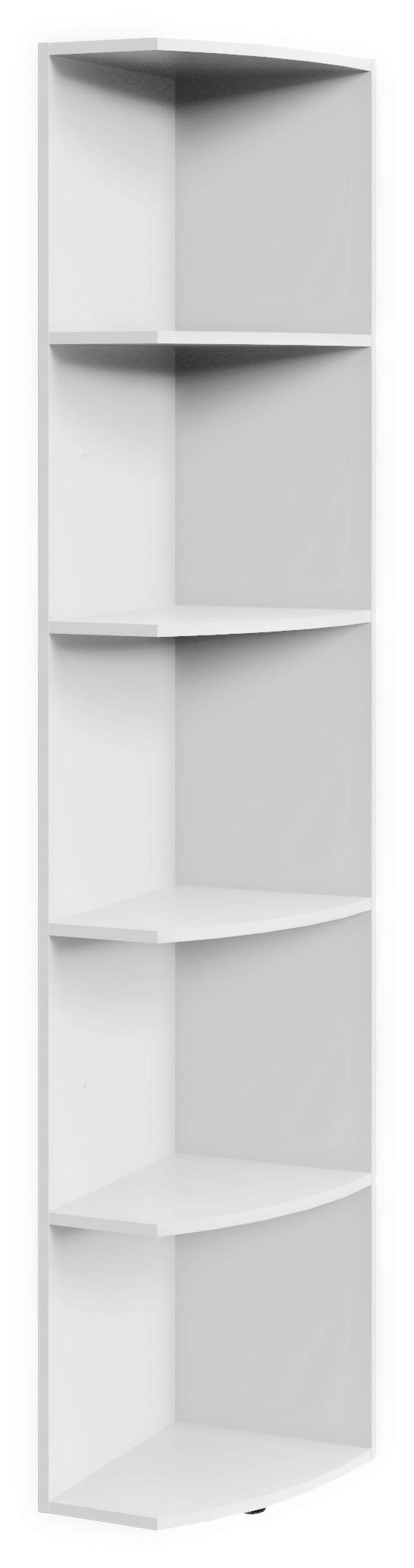 ABSCHLUSSREGAL Weiß  - Weiß, KONVENTIONELL, Holzwerkstoff (30/185/38cm) - Xora