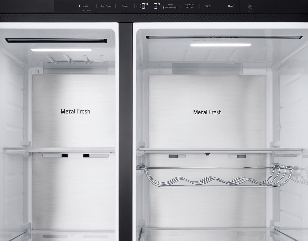 SIDE-BY-SIDE 91,3/179/73,5 cm GSLE91EVAB  - Schwarz, Trend, Glas/Kunststoff (91,3/179/73,5cm) - LG