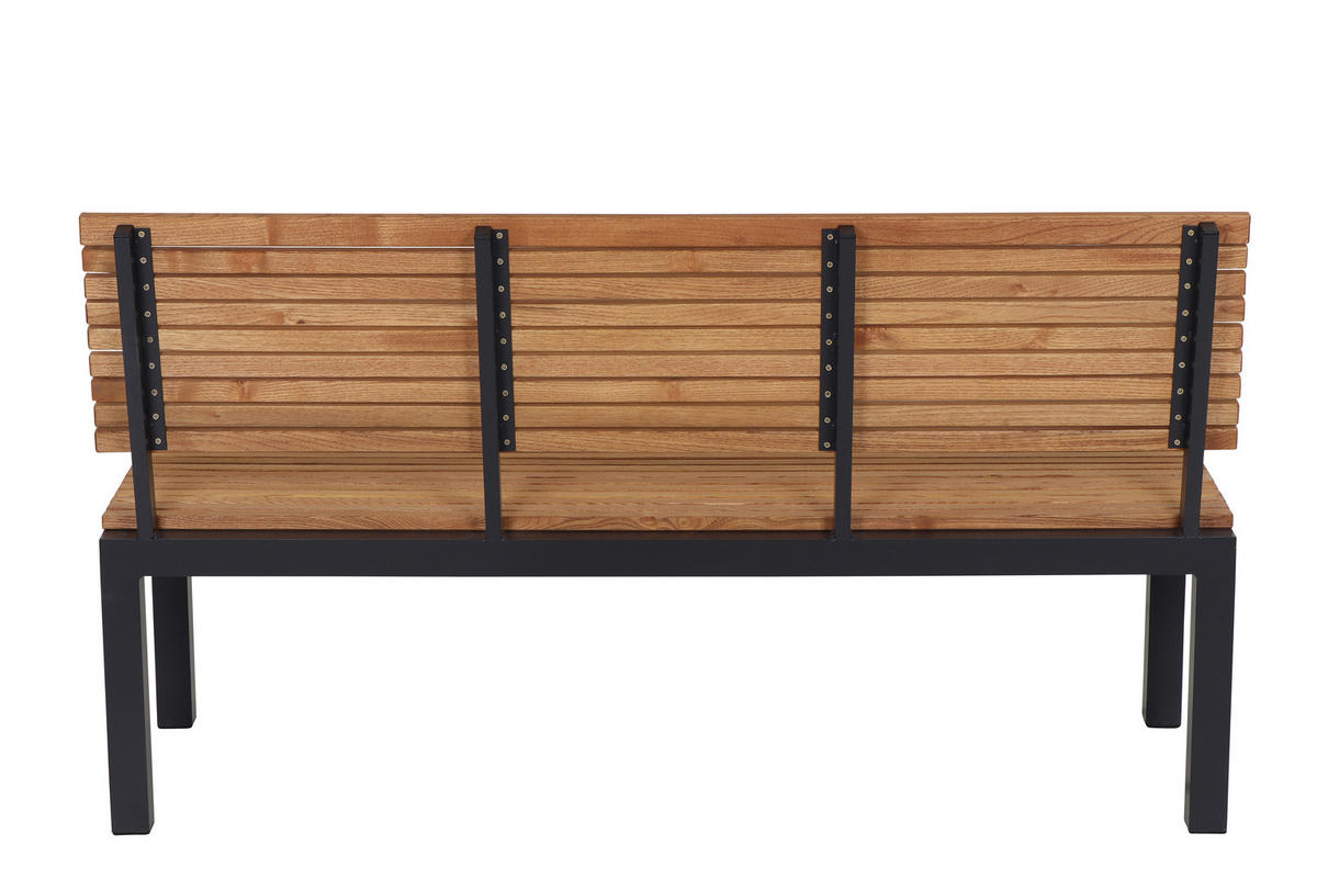 GARTENBANK 146/84/57,5 cm  in Naturfarben  - Anthrazit/Robinienfarben, KONVENTIONELL, Holz/Metall (146/84/57,5cm) - Siena Garden