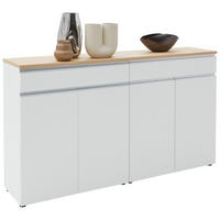 SIDEBOARD 180/102/41 cm  in Weiss, Eichefarben  - Weiss/Eichefarben, Design, Holz/Holzwerkstoff (180/102/41cm) - Dieter Knoll