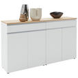SIDEBOARD  in 180/102/41 cm  - Eichefarben/Silberfarben, Design, Holz/Holzwerkstoff (180/102/41cm) - Dieter Knoll