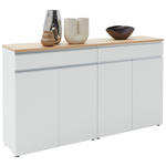 SIDEBOARD  in 180/102/41 cm  - Eichefarben/Silberfarben, Design, Holz/Holzwerkstoff (180/102/41cm) - Dieter Knoll