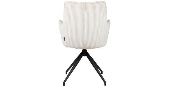 ARMLEHNSTUHL in Eisen Cord - Beige/Schwarz, Design, Textil/Metall (59/89,5/63cm) - Novel
