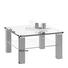 COUCHTISCH rechteckig - Design, Glas/Kunststoff (75/75/42,5cm)
