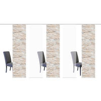 FLÄCHENVORHANG  5 Stück  halbtransparent   60/245 cm  - Naturfarben, Design, Textil (60/245cm)