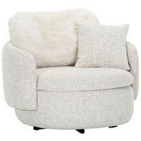 SESSEL in Chenille Beige  - Beige/Creme, Trend, Textil/Metall (103/70/100cm)