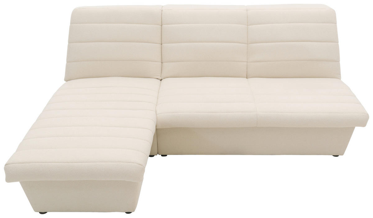 ECKSOFA in Webstoff Ecru  168/214 cm  - Ecru/Schwarz, Design, Kunststoff/Textil (168/214cm) - LOOKS by W.Joop