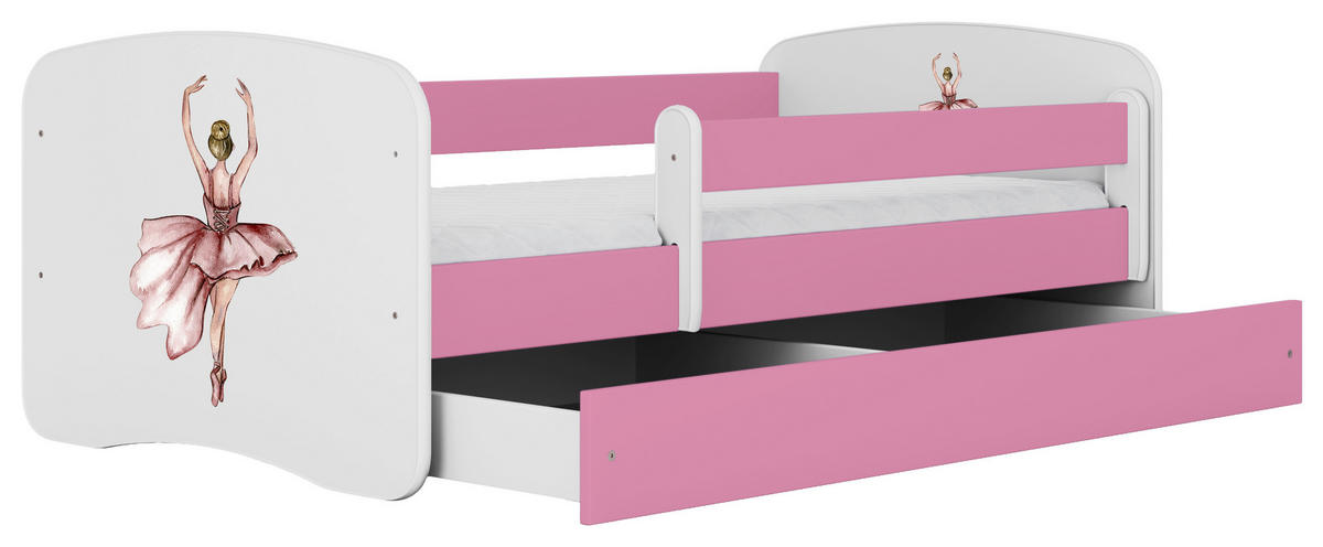 KINDER-/JUNIORBETT - Pink/Birkefarben, MODERN, Holz/Holzwerkstoff (80/160cm) - MID.YOU