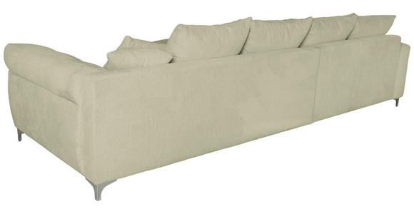 ECKSOFA Beige Chenille - Chromfarben/Beige, KONVENTIONELL, Textil/Metall (227/329cm) - Carryhome