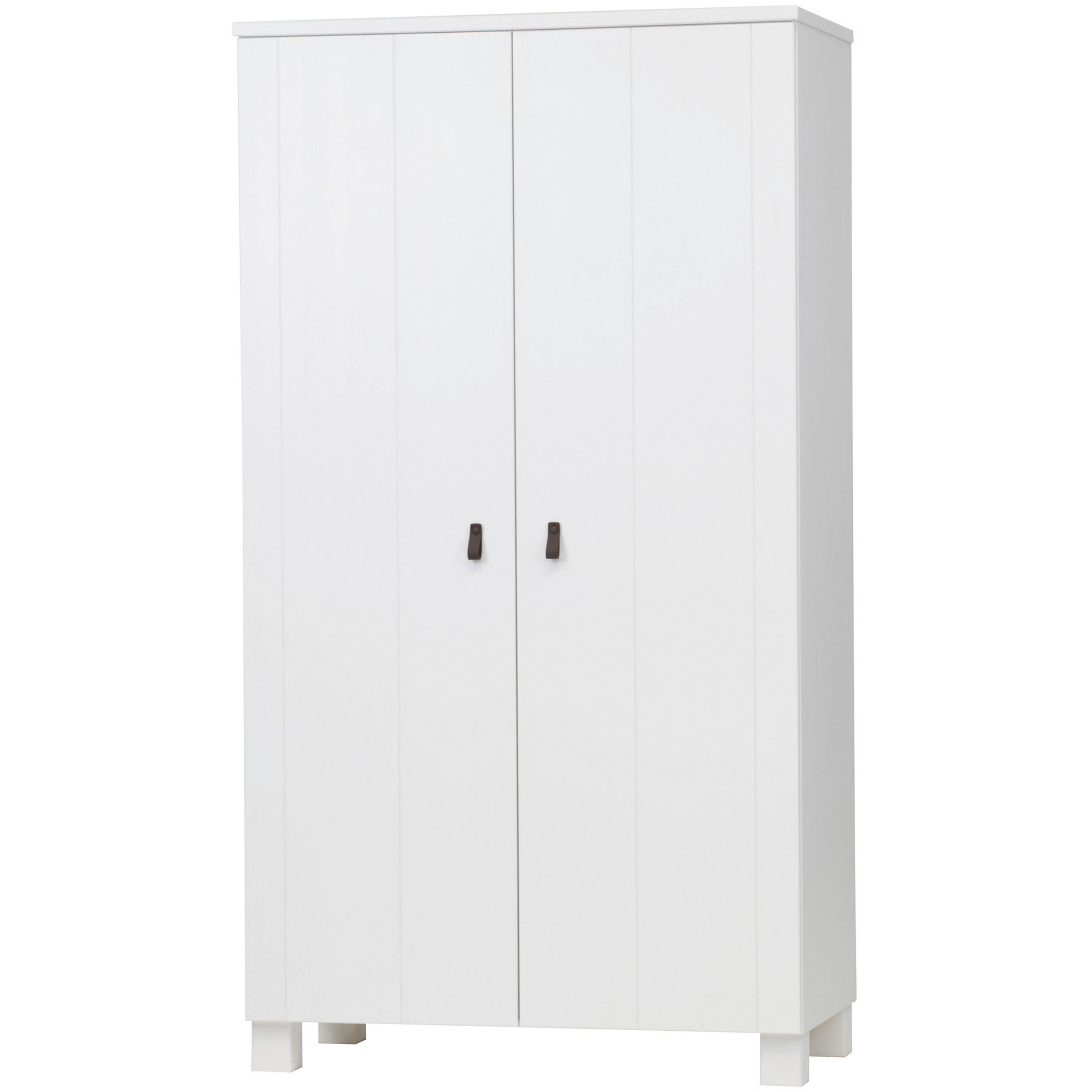 DREHTÜRENSCHRANK 111/202/55 cm,  in Weiß, 2-türig  - Weiß, Basics, Holz (111/202/55cm) - MID.YOU