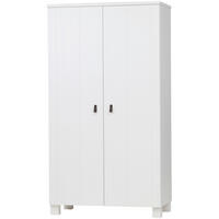 DREHTÜRENSCHRANK 111/202/55 cm,  in Weiß, 2-türig  - Weiß, Basics, Holz (111/202/55cm) - MID.YOU