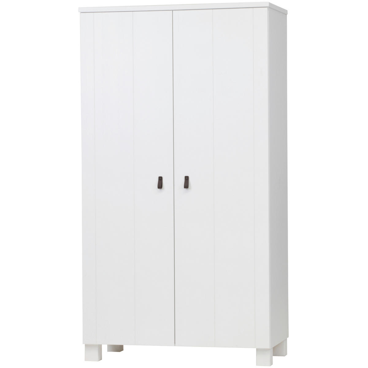 DREHTÜRENSCHRANK 111/202/55 cm,  in Weiß, 2-türig  - Weiß, Basics, Holz (111/202/55cm) - MID.YOU