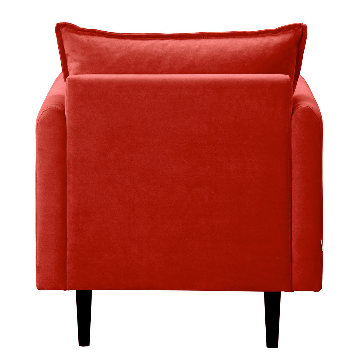 SESSEL Samt Rot  - Rot/Schwarz, Design, Holz/Textil (74/86/100cm) - P & B