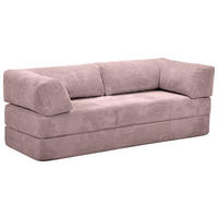 SCHLAFSOFA Cord Altrosa  - Altrosa, KONVENTIONELL, Textil/Metall (200/77/80cm) - Carryhome