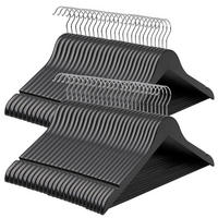 KLEIDERBÜGELSET 44,5 cm Holz, Metall  - Schwarz, Basics, Holz/Metall (44,5cm)