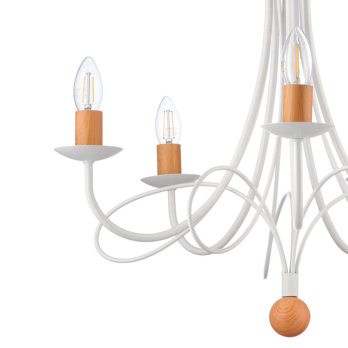 KRONLEUCHTER 5099 MILVIA 60/60/110 cm   - Braun/Weiß, KONVENTIONELL, Metall (60/60/110cm)