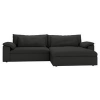 ECKSOFA  Webstoff Anthrazit  - Anthrazit/Schwarz, Modern, Kunststoff/Textil (306/198cm) - Carryhome
