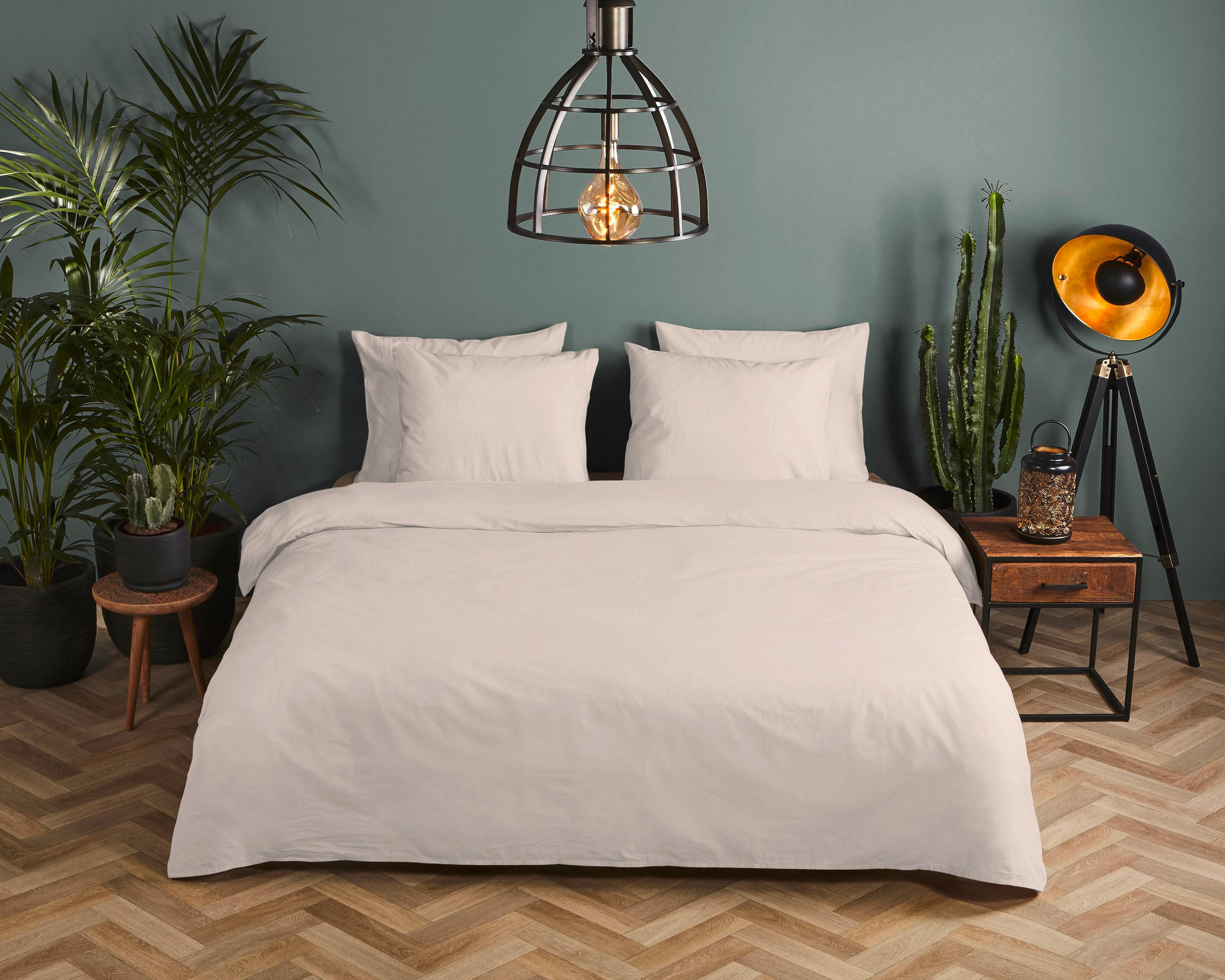 BETTWÄSCHE Uni Light Sand Satin 135/200 cm - Beige, Basics, Textil (135/200cm)
