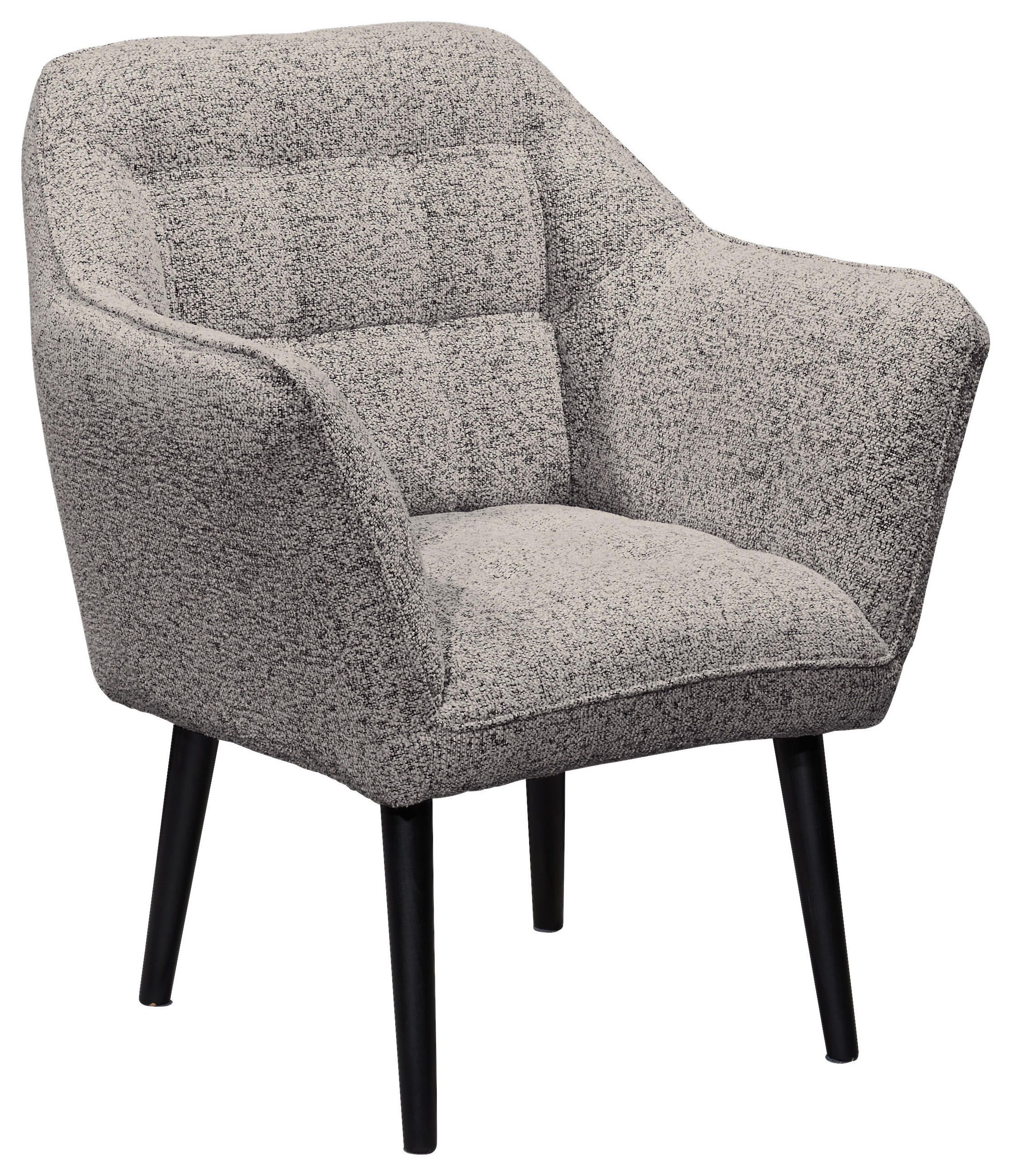 FÅTÖLJ i textil grå  - svart/grå, Klassisk, trä/textil (84/87/70cm) - MID.YOU