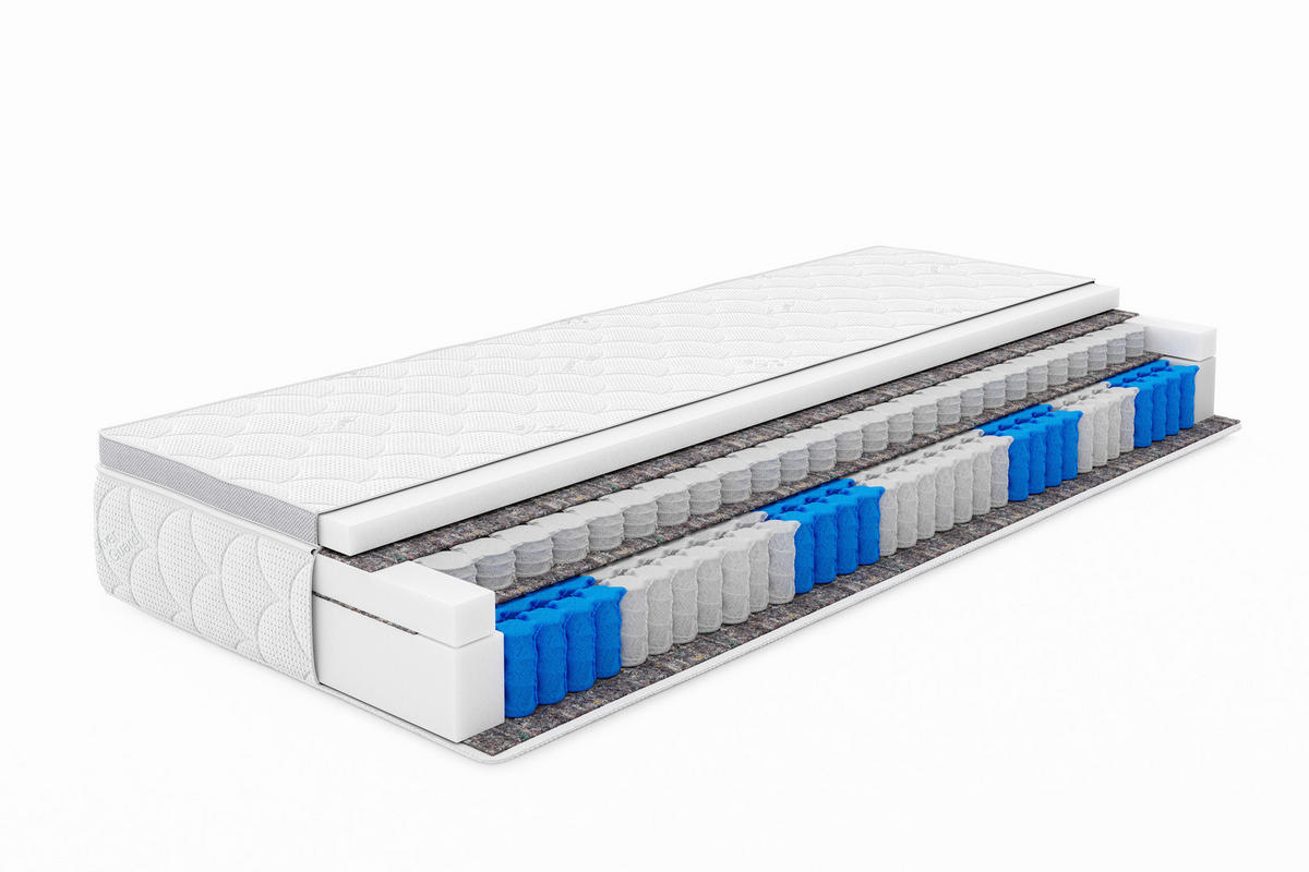 BOXSPRINGMATRATZE REMO H3, 140/200 cm,  - Weiss, Basics, Textil (140/200cm) - Livetastic