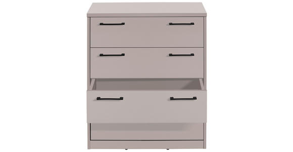 KOMMODE  in 72/84/36 cm  - Kaschmir/Schwarz, Basics, Holzwerkstoff/Kunststoff (72/84/36cm) - Xora