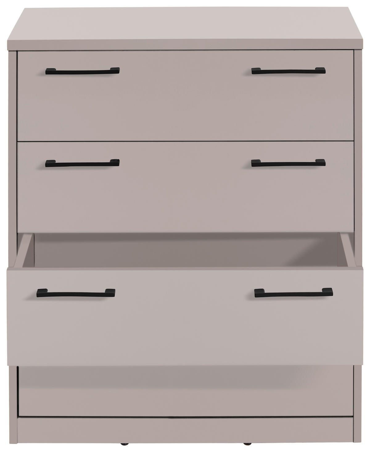 KOMMODE  in 72/84/36 cm  - Kaschmir/Schwarz, Basics, Holzwerkstoff/Kunststoff (72/84/36cm) - Xora
