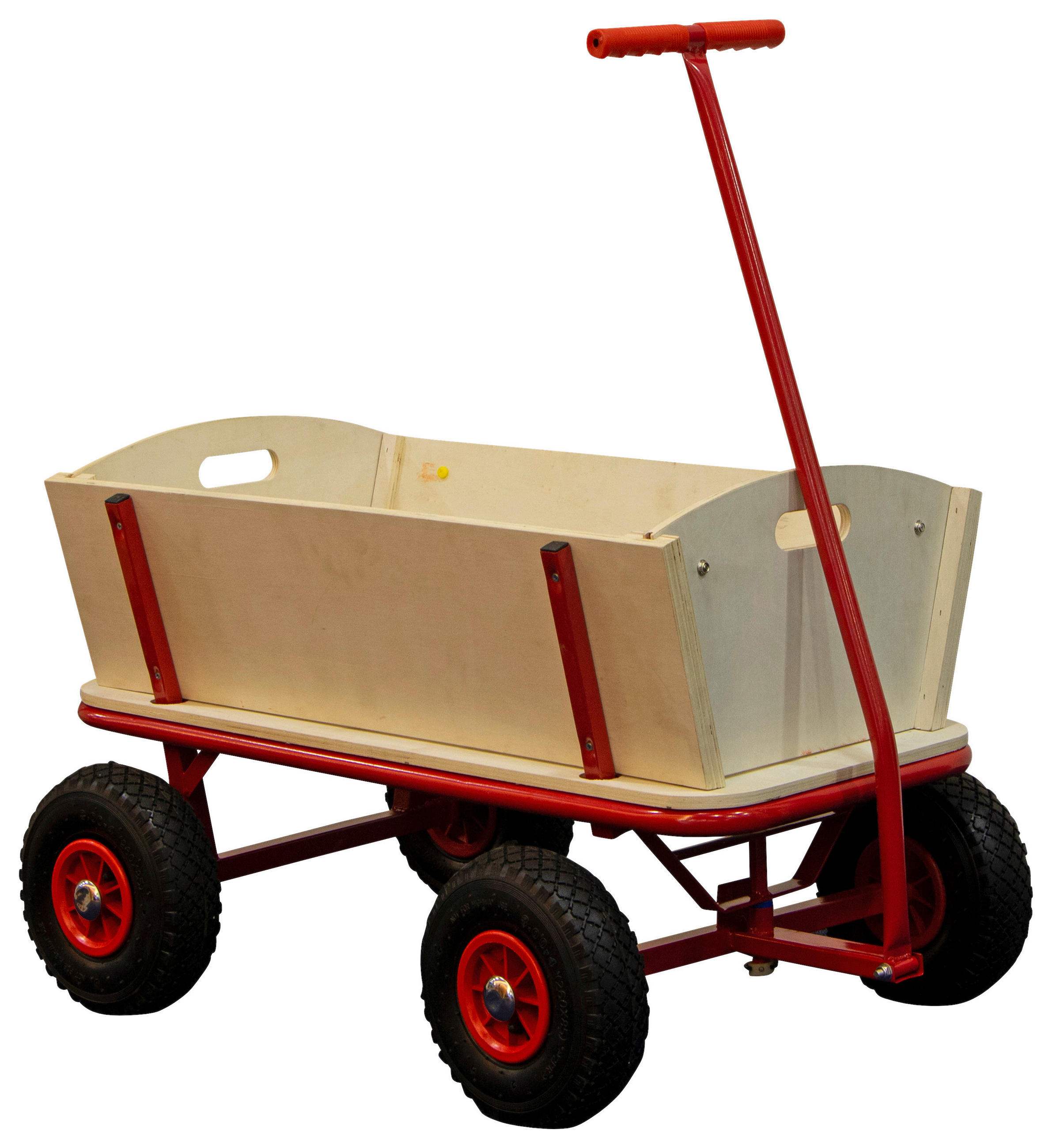 BOLLERWAGEN - Rot, KONVENTIONELL, Holz/Metall (61/94,5/97cm)