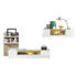 ANBAUWAND Eichefarben, Weiß - Eichefarben/Schwarz, Design, Glas/Kunststoff (285/196/50cm) - SET ONE BY MUSTERRIN