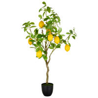 KUNSTPFLANZE  - Gelb/Braun, Basics, Kunststoff (21/115/21cm)