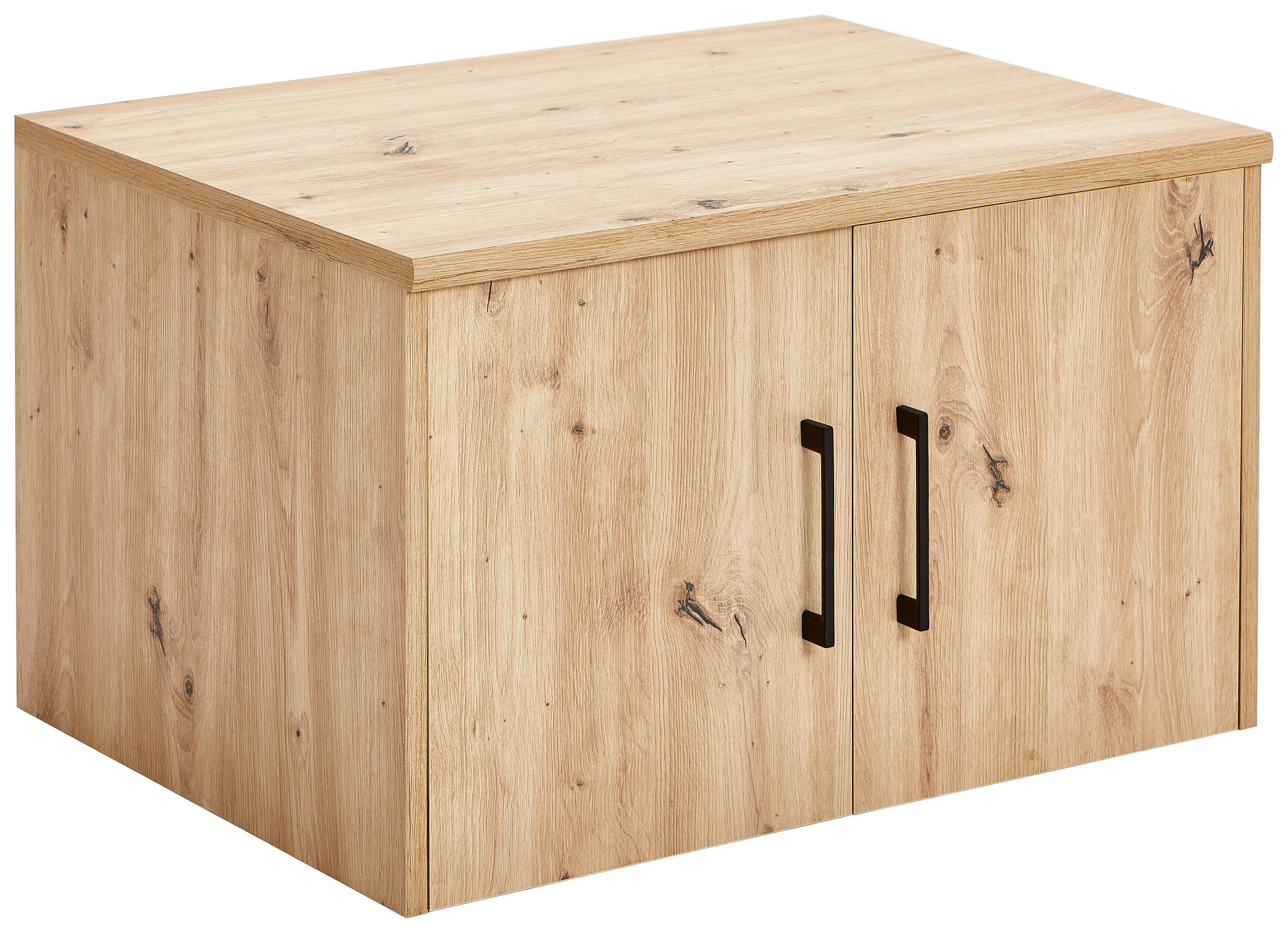 SZEKRÉNYRÁTÉT  - fekete/Artisan tölgy, Basics, faalapú anyag/fém (72/43/54cm) - Xora