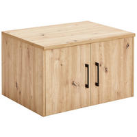 AUFSATZSCHRANK 72/43/54 cm  in  - Schwarz/Eiche Artisan, Basics, Holzwerkstoff/Metall (72/43/54cm) - Xora