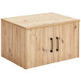AUFSATZSCHRANK 72/43/54 cm   - Schwarz/Eiche Artisan, Basics, Holzwerkstoff/Metall (72/43/54cm) - Xora