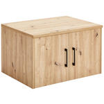 AUFSATZSCHRANK 72/43/54 cm   - Schwarz/Eiche Artisan, Basics, Holzwerkstoff/Metall (72/43/54cm) - Xora