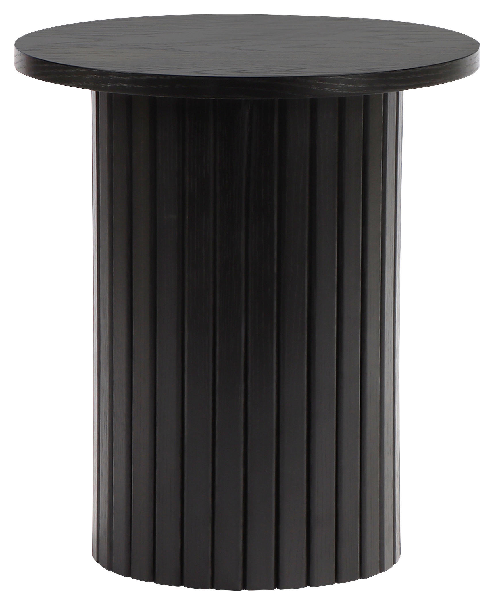BEISTELLTISCH 40/40/45 cm Eiche furniert Schwarz rund - Schwarz, Design, Holz/Holzwerkstoff (40/40/45cm) - Xora