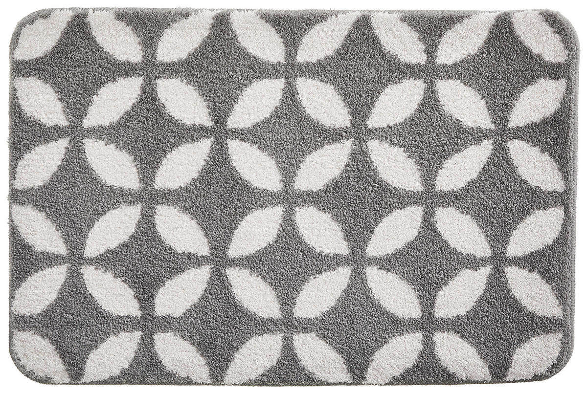 BADTEPPICH Maila Anthrazit 60/90 cm  - Anthrazit, Basics, Kunststoff/Textil (60/90cm) - Kleine Wolke