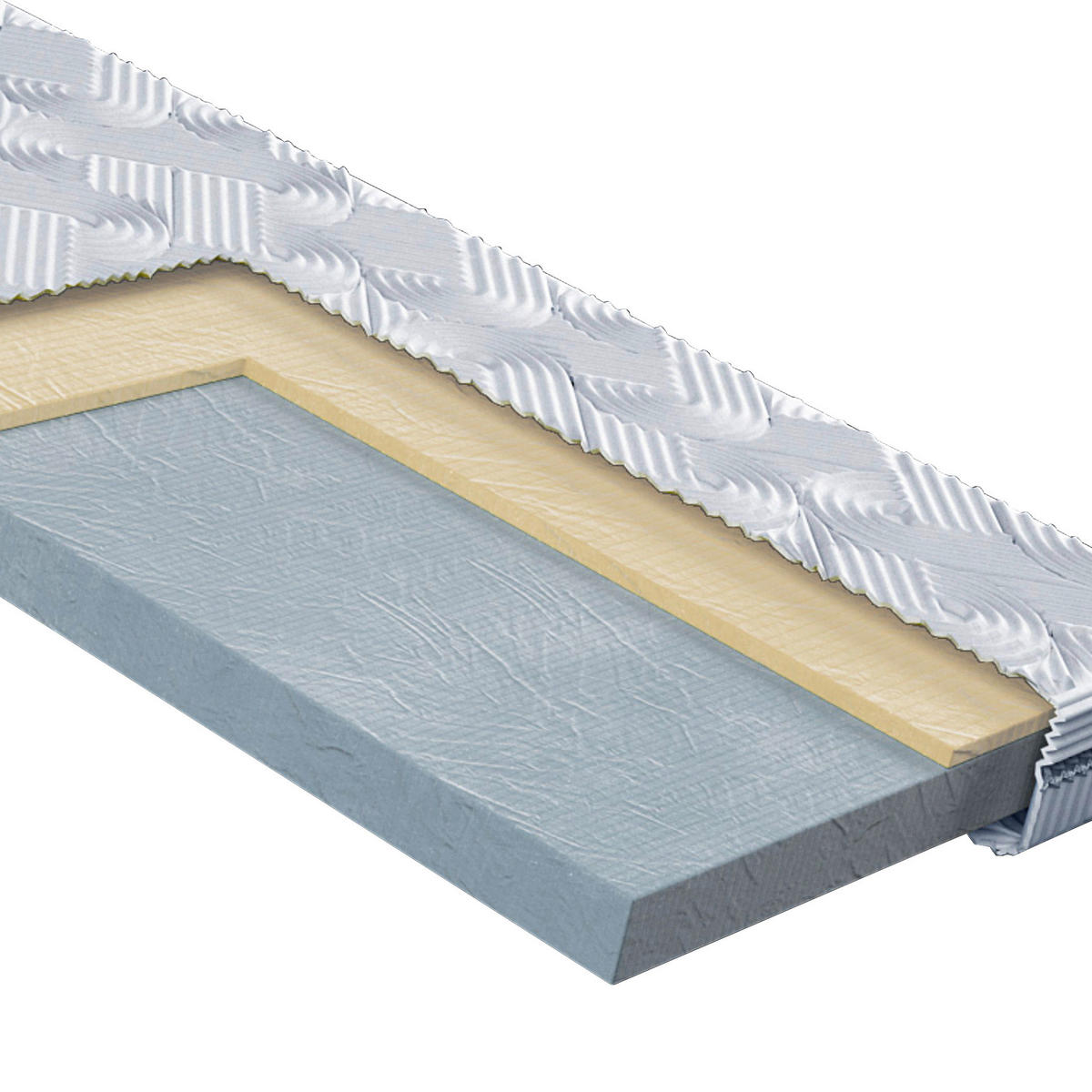 TASCHENFEDERKERNMATRATZE 120/200 cm Höhe ca. 15 cm  item.attr('328-538'),[ ]} - Weiß, Basics, Textil (120/200cm) - Boxxx