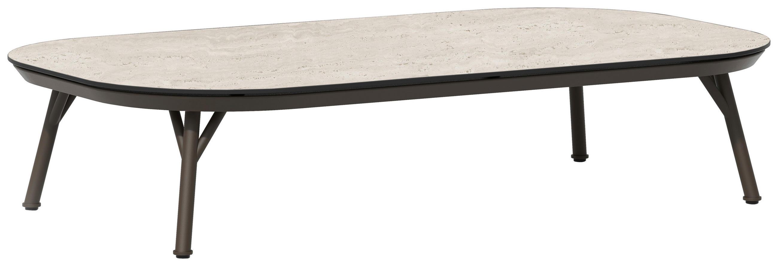 LOUNGETISCH  - Beige/Braun, Modern, Kunststoff/Metall (120/70/25cm) - Tierra Outdoor
