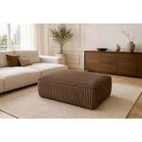 HOCKER in Textil, Holzwerkstoff Braun  - Schwarz/Braun, KONVENTIONELL, Holzwerkstoff/Kunststoff (105/43/65cm) - Livetastic