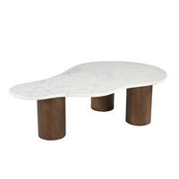 COUCHTISCH 135/80/40 cm Mangoholz massiv wellenförmig Braun, Weiß  - Braun/Weiß, Design, Holz/Stein (135/80/40cm) - MID.YOU