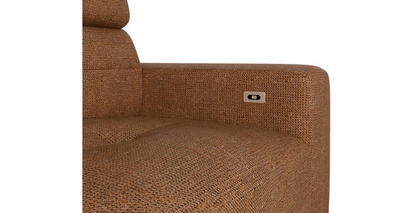 ECKSOFA Rostfarben Chenille - Rostfarben/Schwarz, KONVENTIONELL, Textil/Metall (178/264cm) - Hom`in
