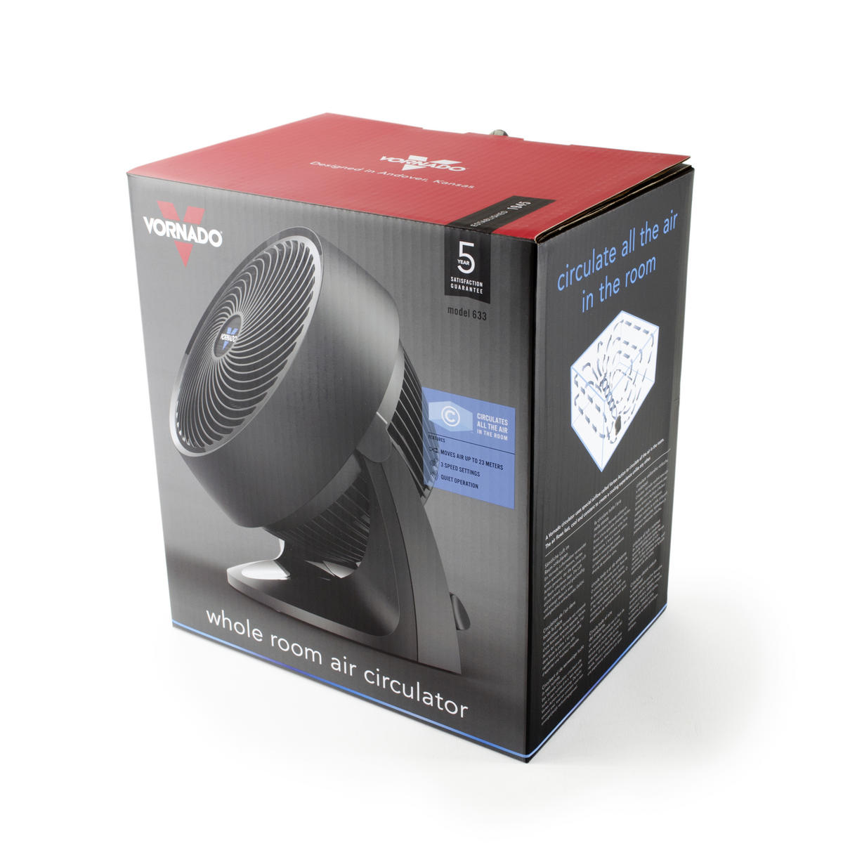 BODENVENTILATOR - Schwarz, Design, Kunststoff (22/30,5/35cm)