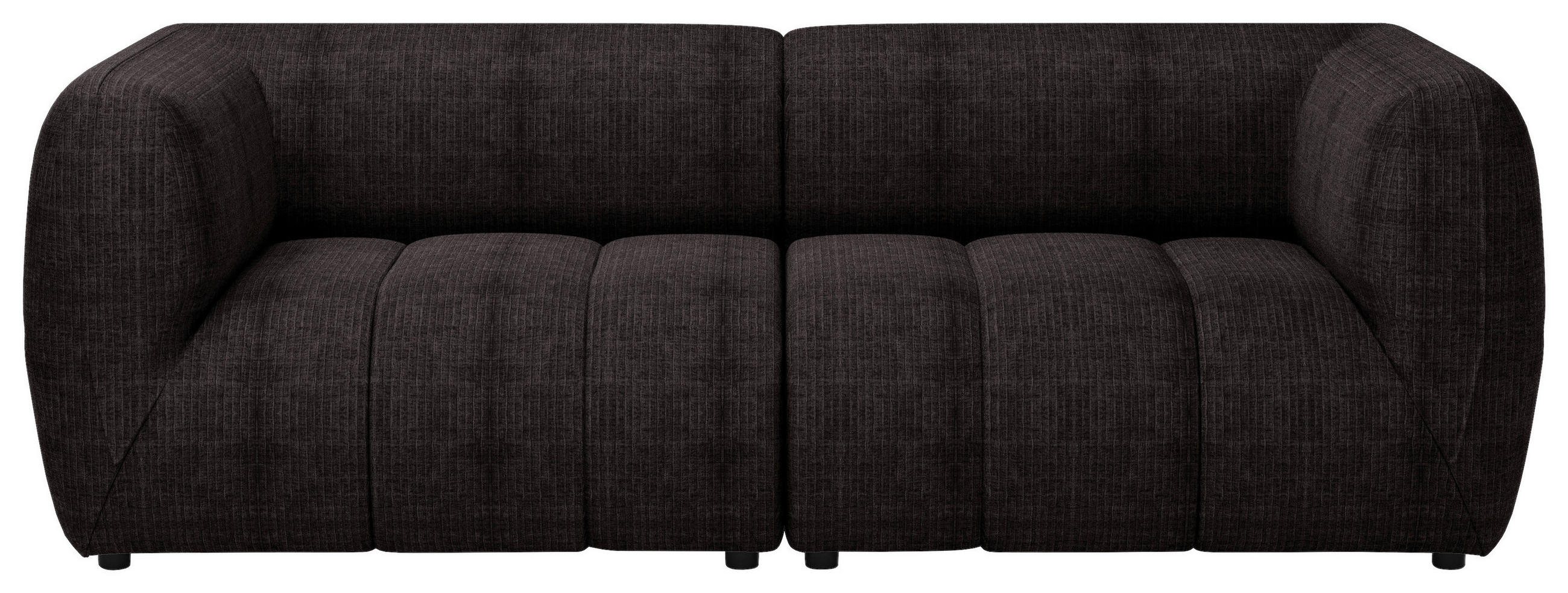 SOFA Struktur Braun  - Schwarz/Braun, Design, Holz/Textil (240/80/95cm) - MID.YOU
