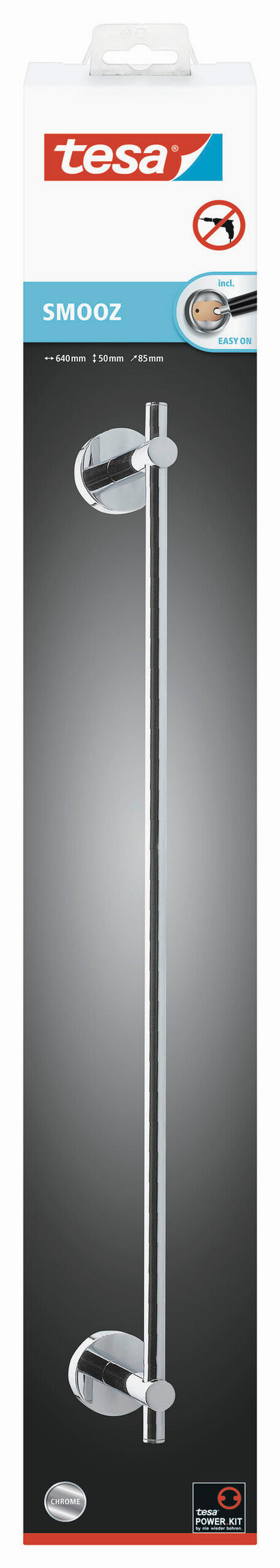 HANDTUCHSTANGE Chromfarben  - Chromfarben, Basics, Metall (64/5/8cm) - Tesa