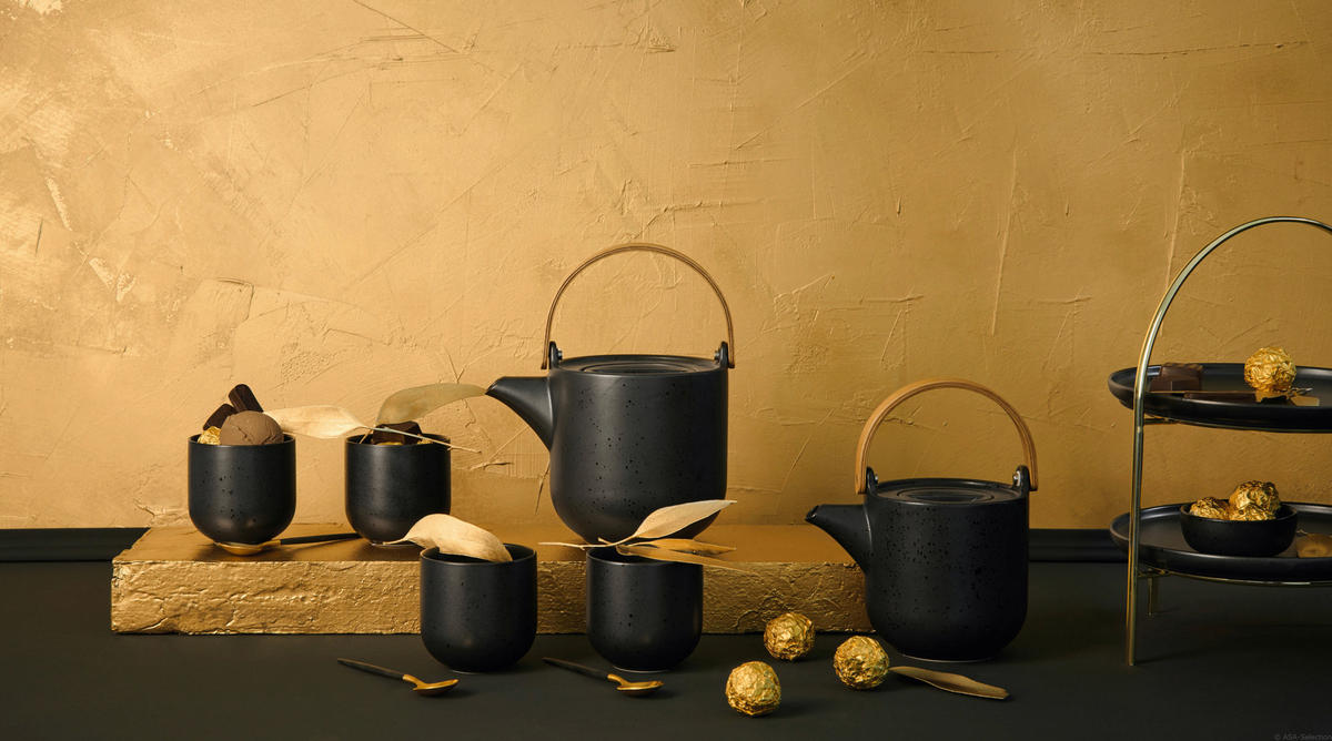 TEEKANNE coppa kuro  - Schwarz, Design, Keramik (14,5cm) - ASA