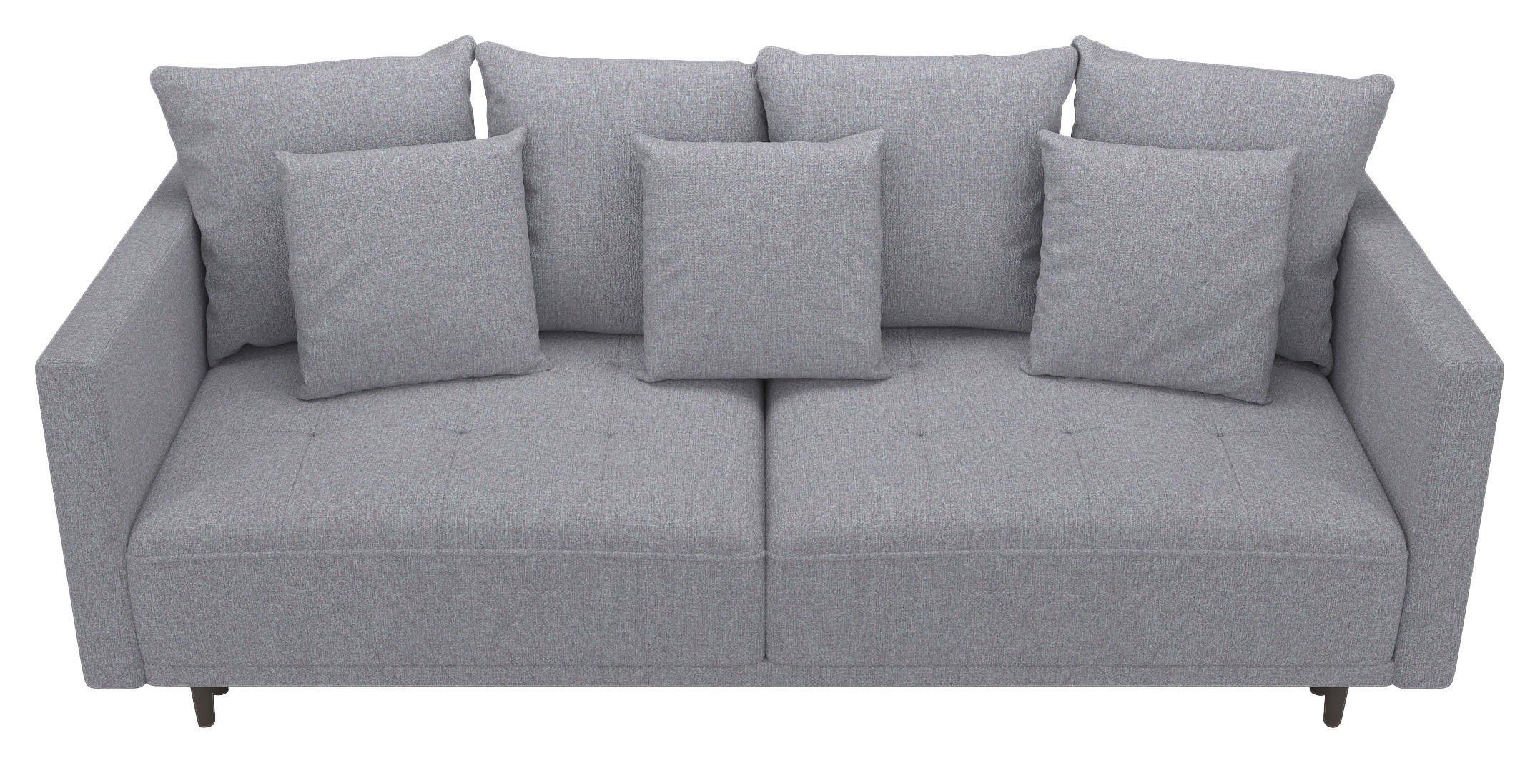 SCHLAFSOFA  mit Armteil links, Armteil rechts Webstoff Grau  - Schwarz/Grau, Design, Textil (223/96/95cm) - MID.YOU